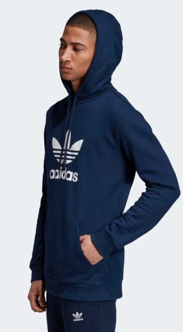 Felpa con cappuccio Adidas blu