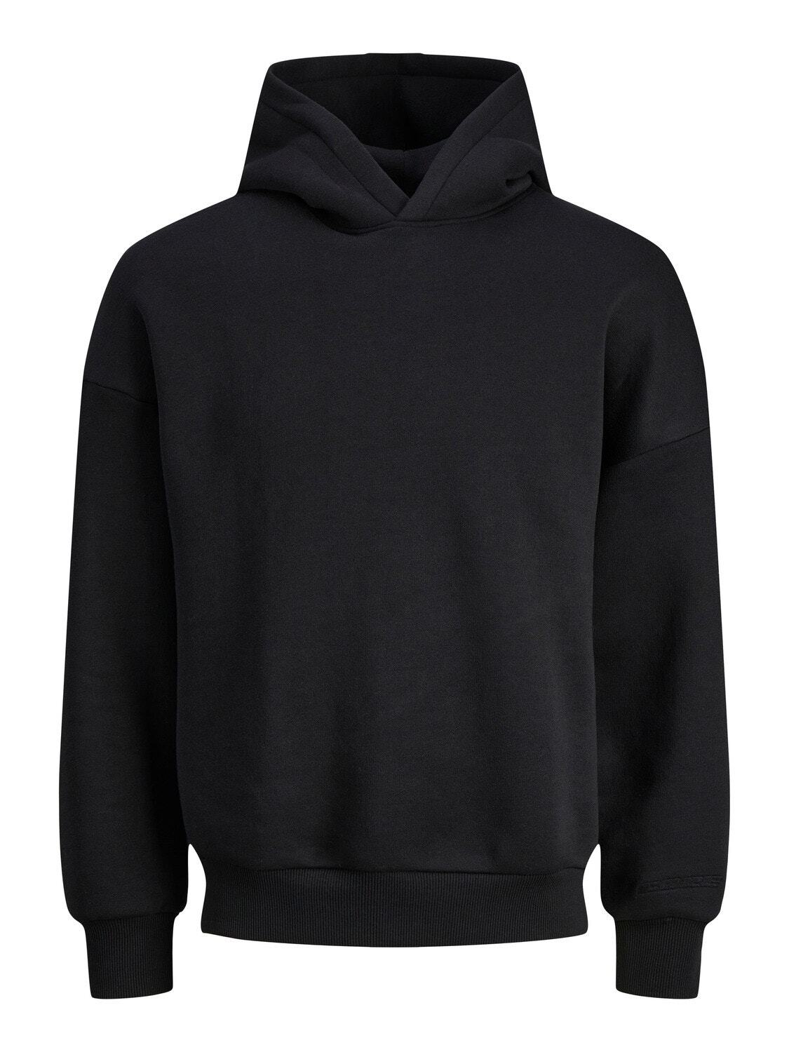 Felpa Loose con cappuccio Jack&Jones nero