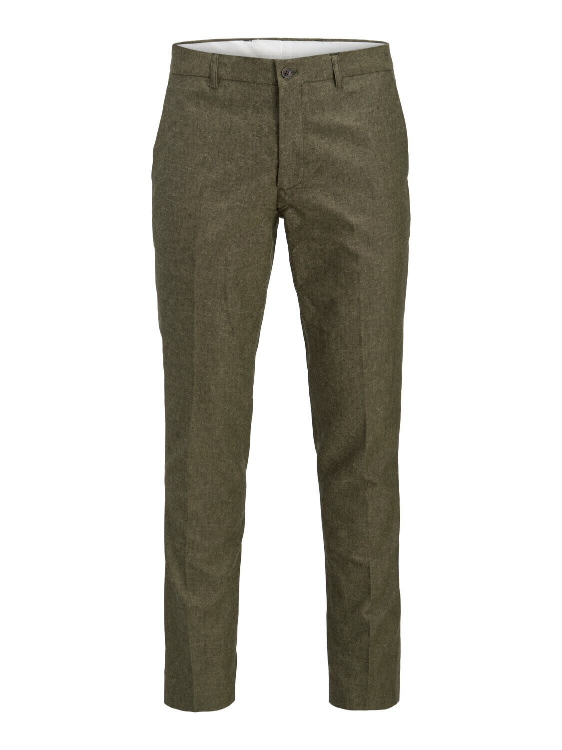 Pantaloni Slim in lino Jack&Jones verde