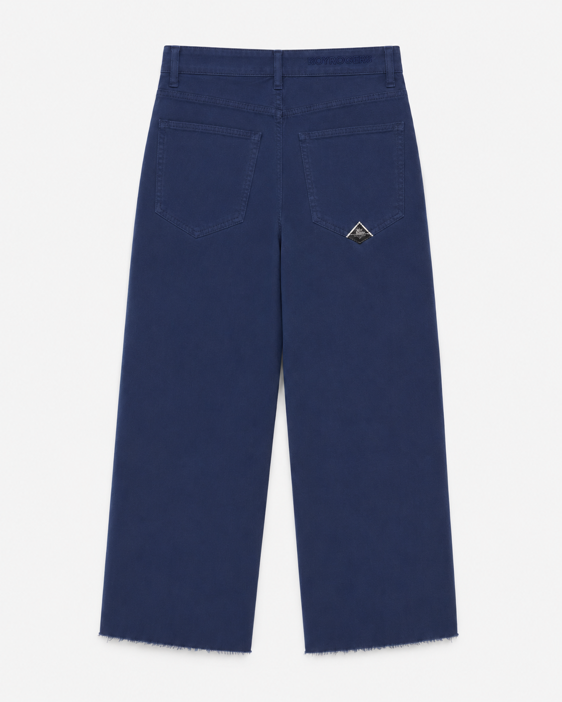 Pantalone in cotone Rita Cropped in Tencel blu Marino ciano - Roy Roger's