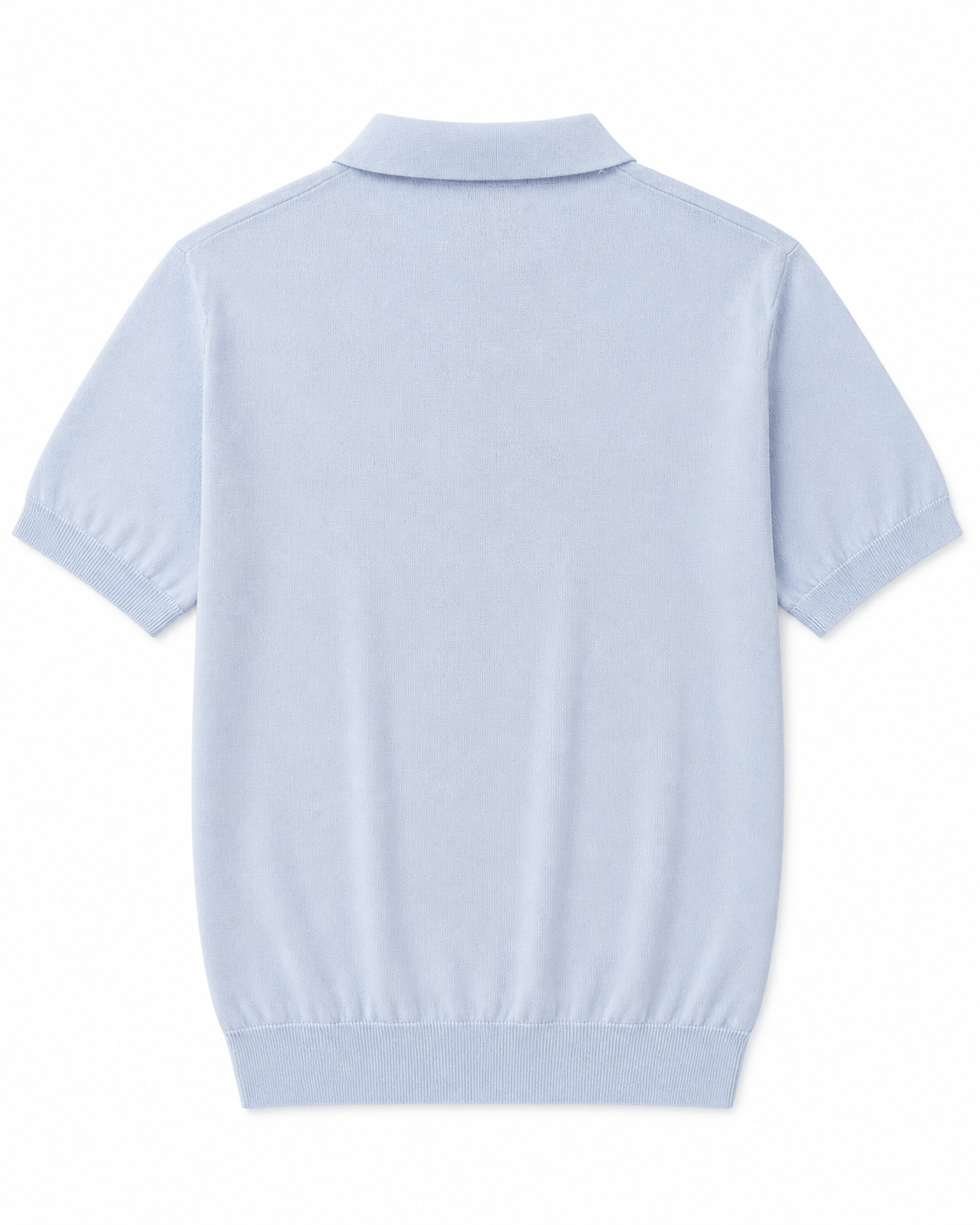 Polo uomo celeste in filo viscosa