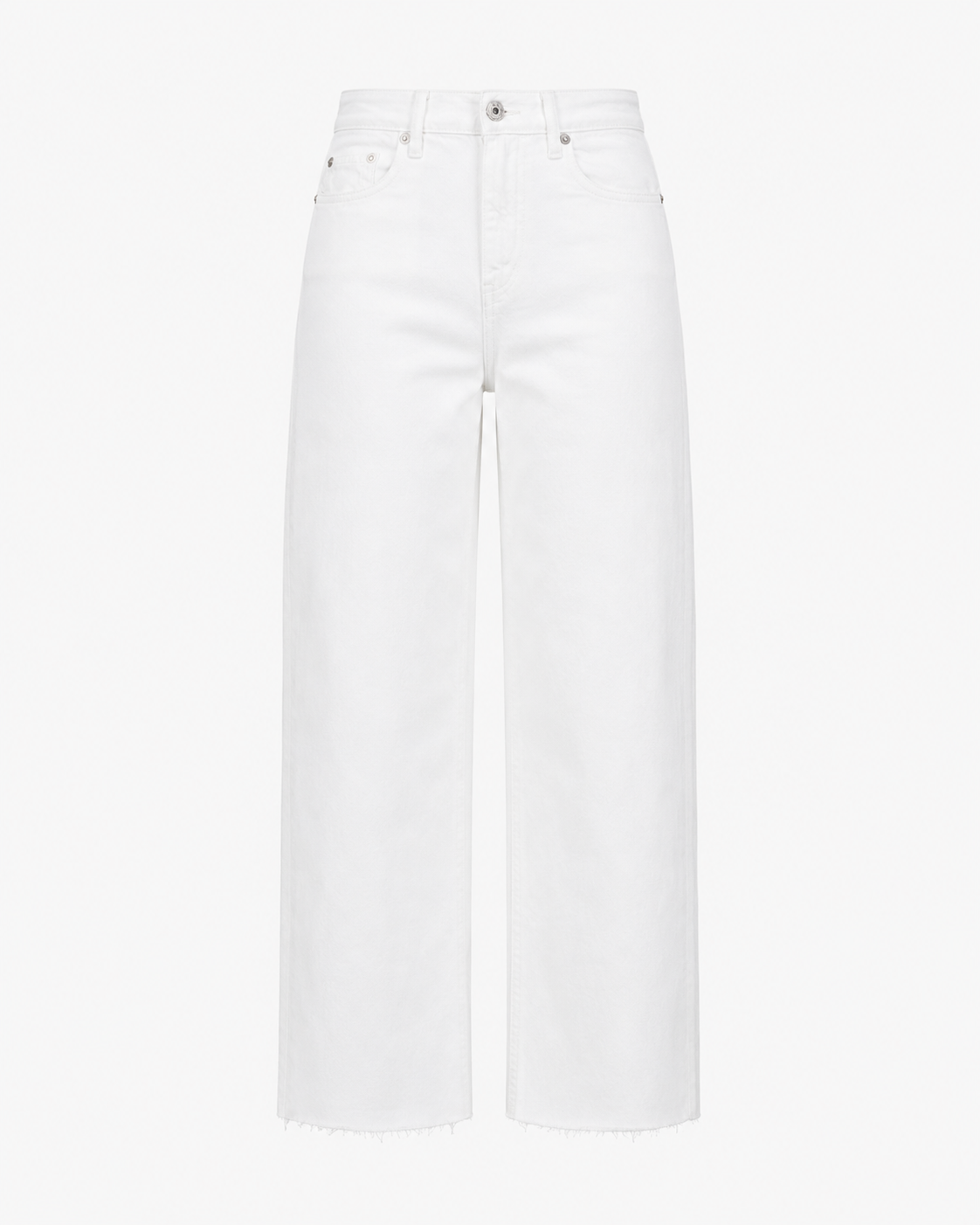 Pantalone in cotone Rita Cropped in Tencel Bianco Blanc de Blanc - Roy Roger's