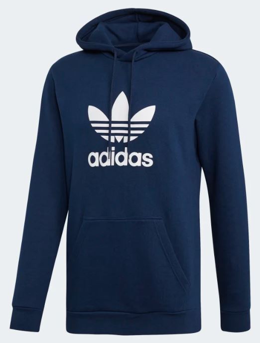 Felpa con cappuccio Adidas blu
