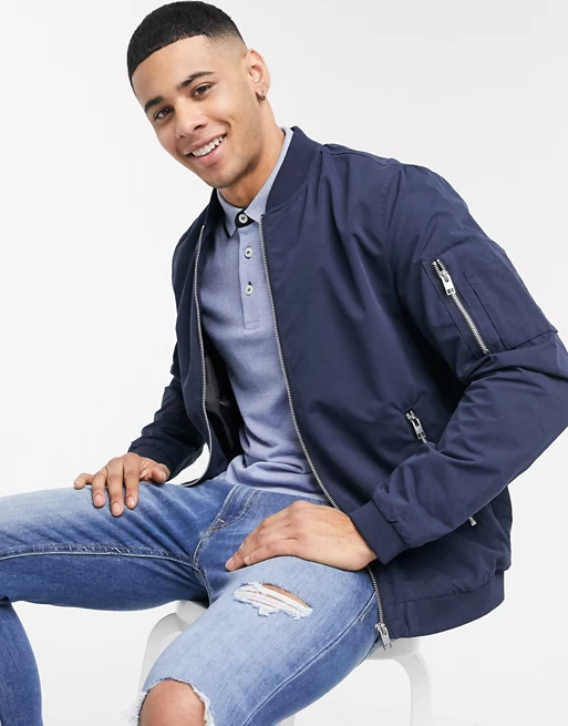 Giacca zip Jack&Jones blu