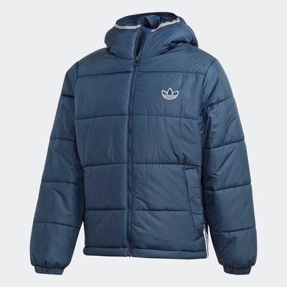 Bomber con cappuccio Adidas blu navy