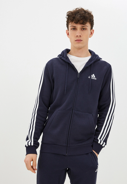 Giacca con cappuccio zip Adidas blu