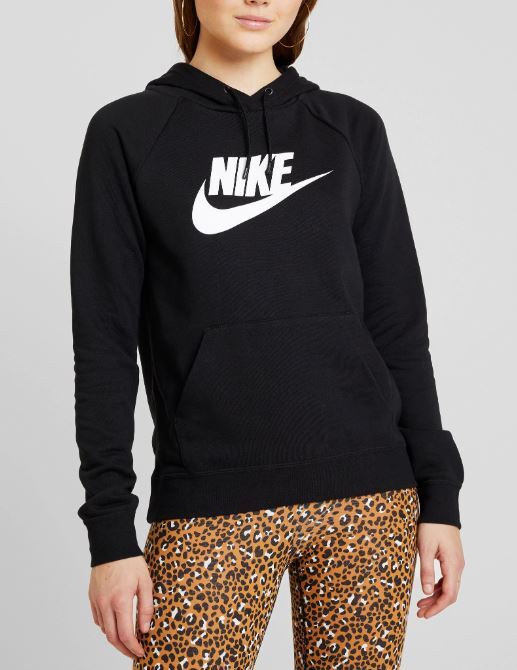 Felpa con cappuccio Nike nero