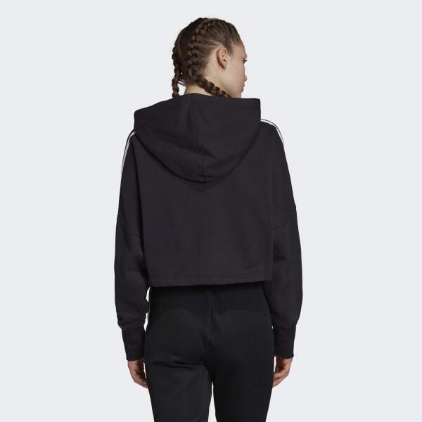 Felpa con cappuccio Adidas nero
