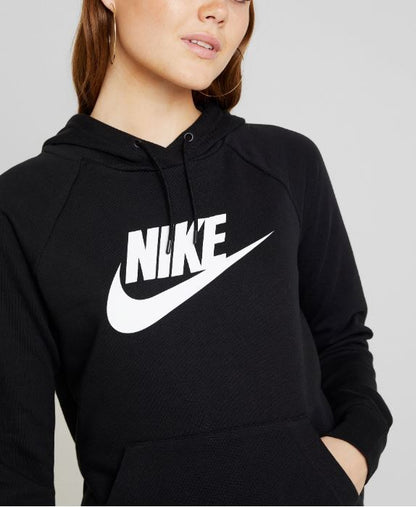 Felpa con cappuccio Nike nero