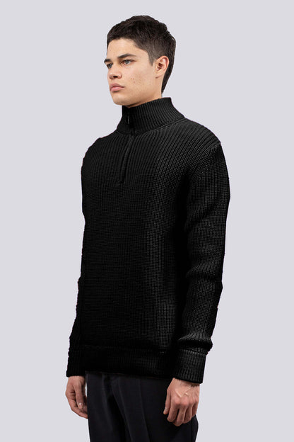 Maglione zip I'MBRIAN nero