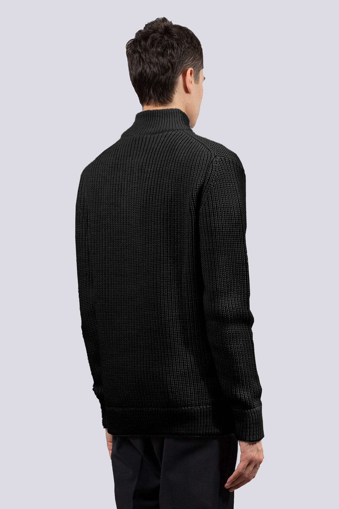 Maglione zip I'MBRIAN nero