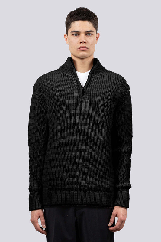 Maglione zip I'MBRIAN nero