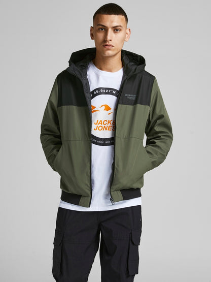 Giacca con cappuccio Jack&Jones verde