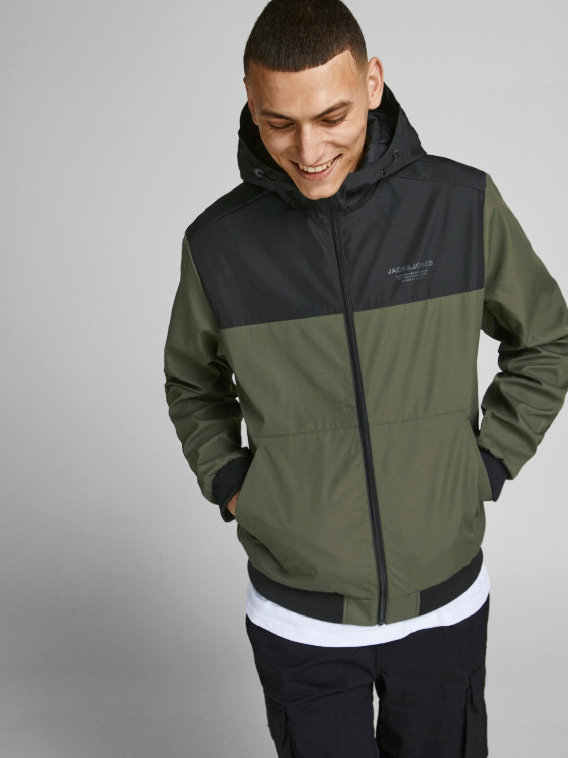 Giacca con cappuccio Jack&Jones verde