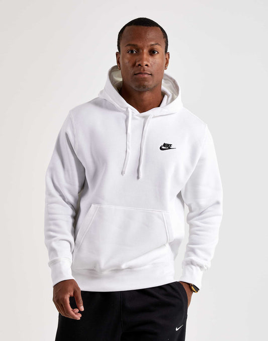 Felpa con cappuccio felpata Nike bianco