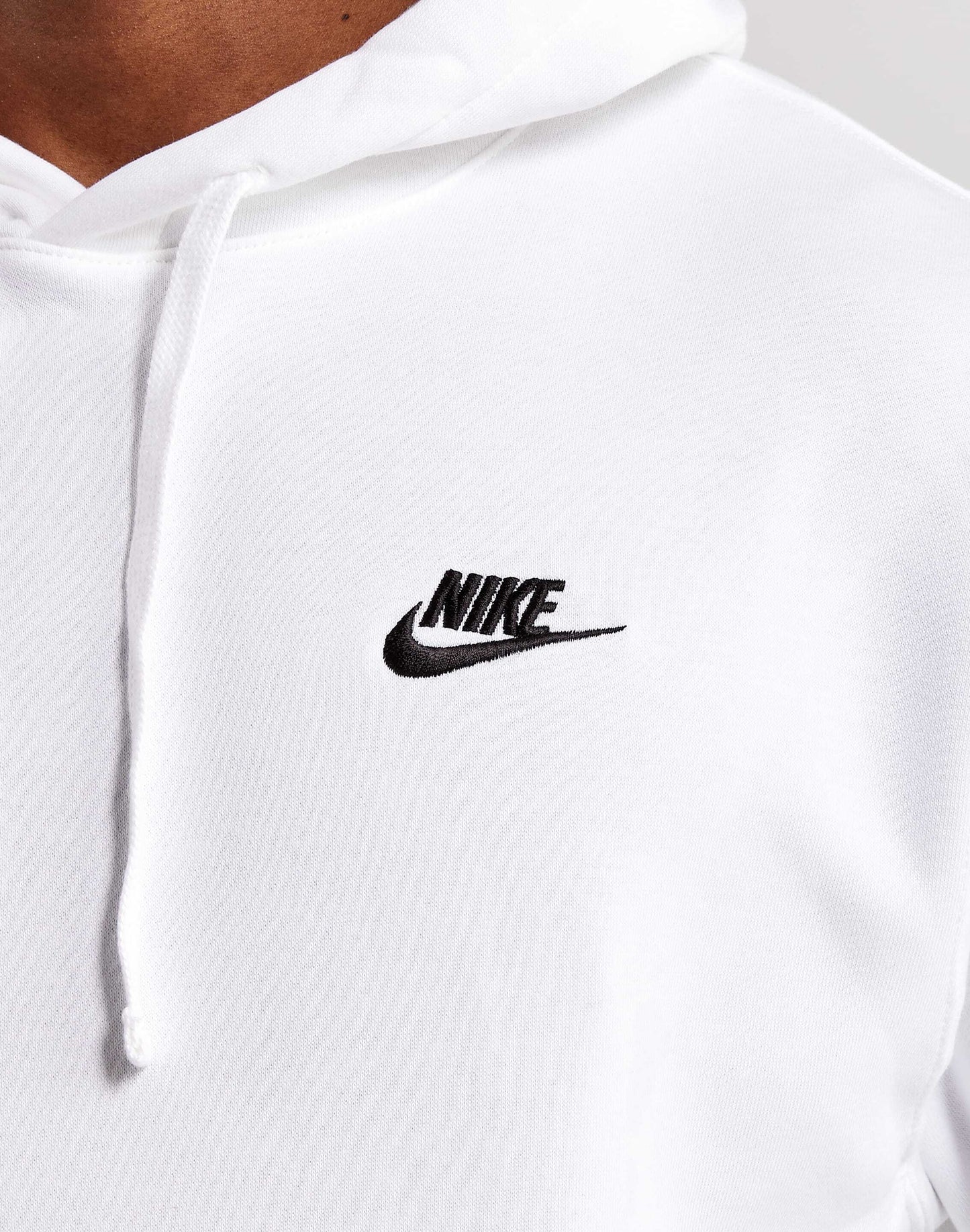 Felpa con cappuccio felpata Nike bianco