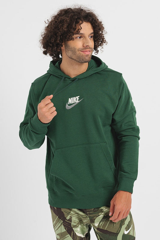 Felpa con cappuccio Nike verde