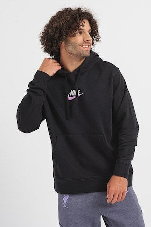 Felpa con cappuccio Nike nero