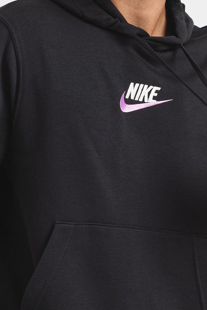 Felpa con cappuccio Nike nero