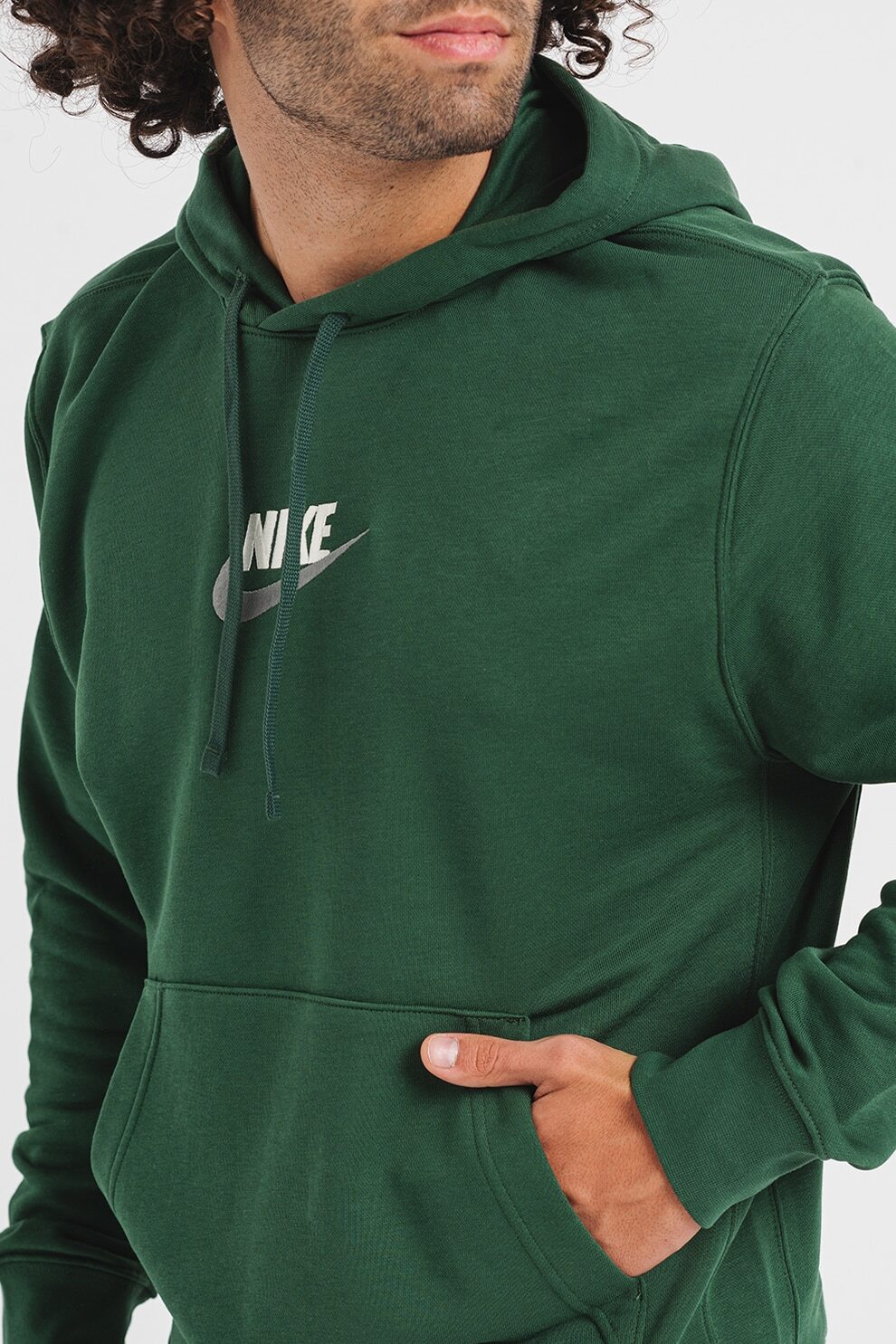 Felpa con cappuccio Nike verde
