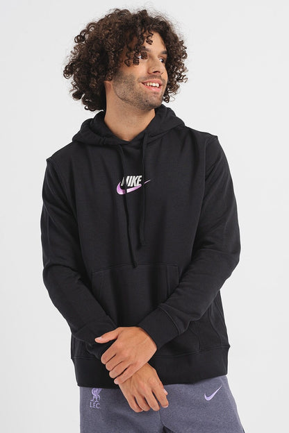 Felpa con cappuccio Nike nero