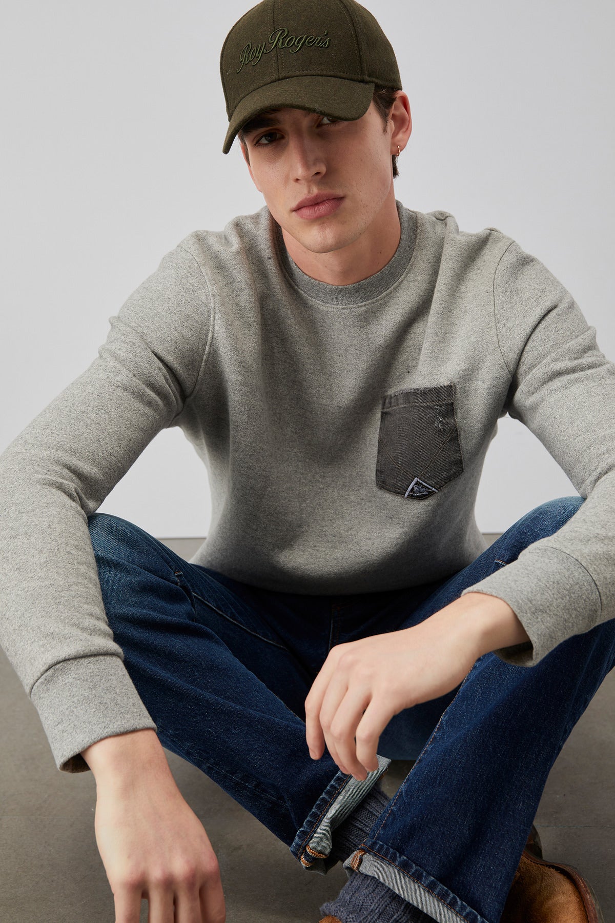 Jeans Regular felpata Roy Roger's grigio