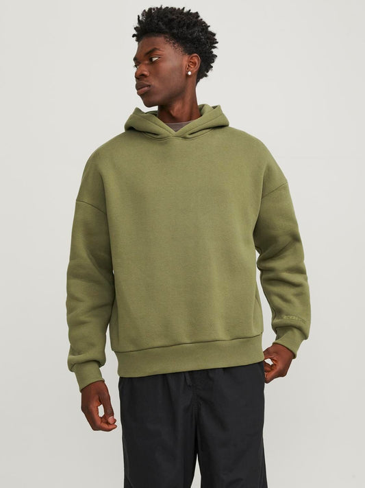 Felpa Loose con cappuccio Jack&Jones verde