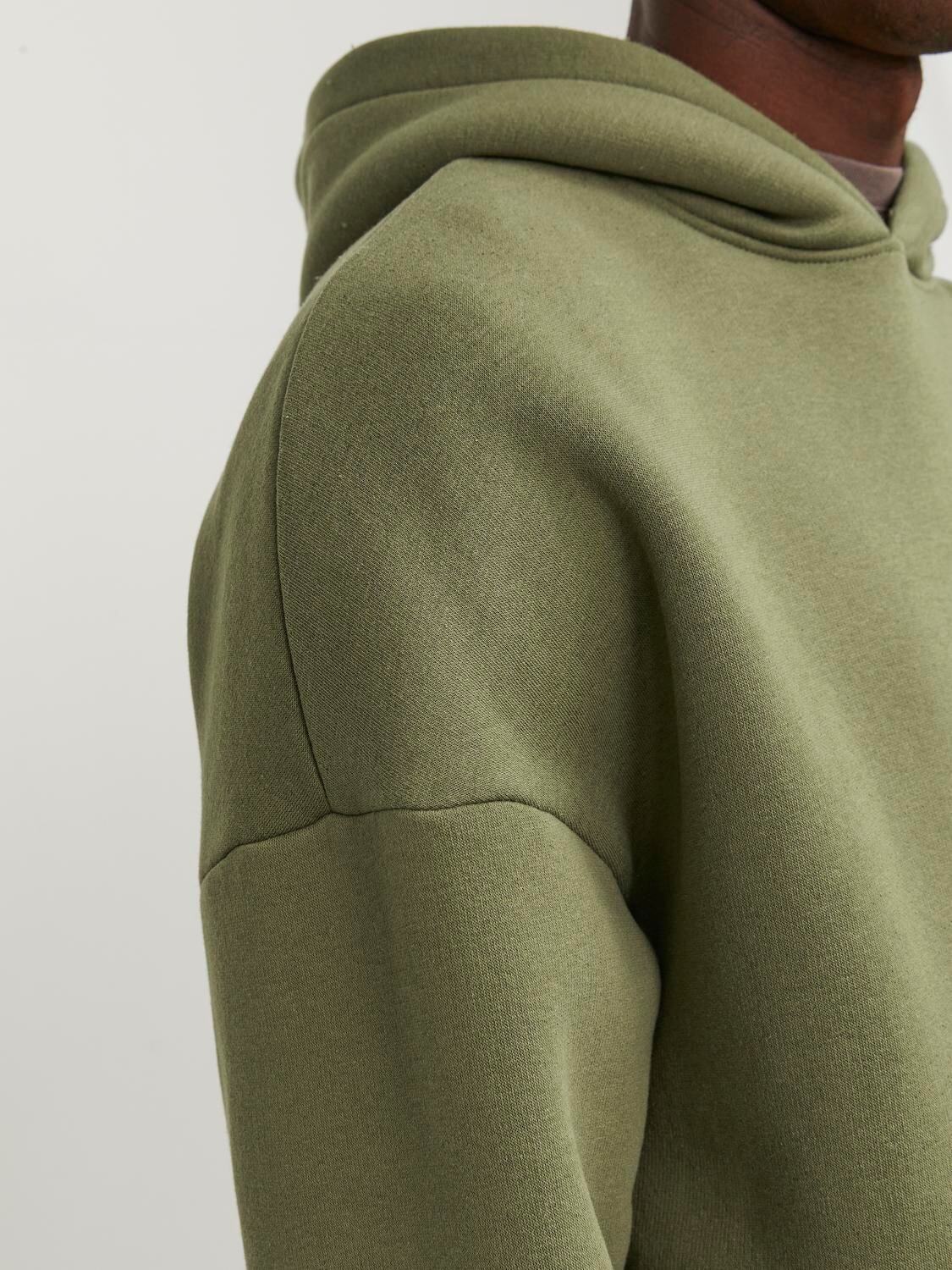 Felpa Loose con cappuccio Jack&Jones verde