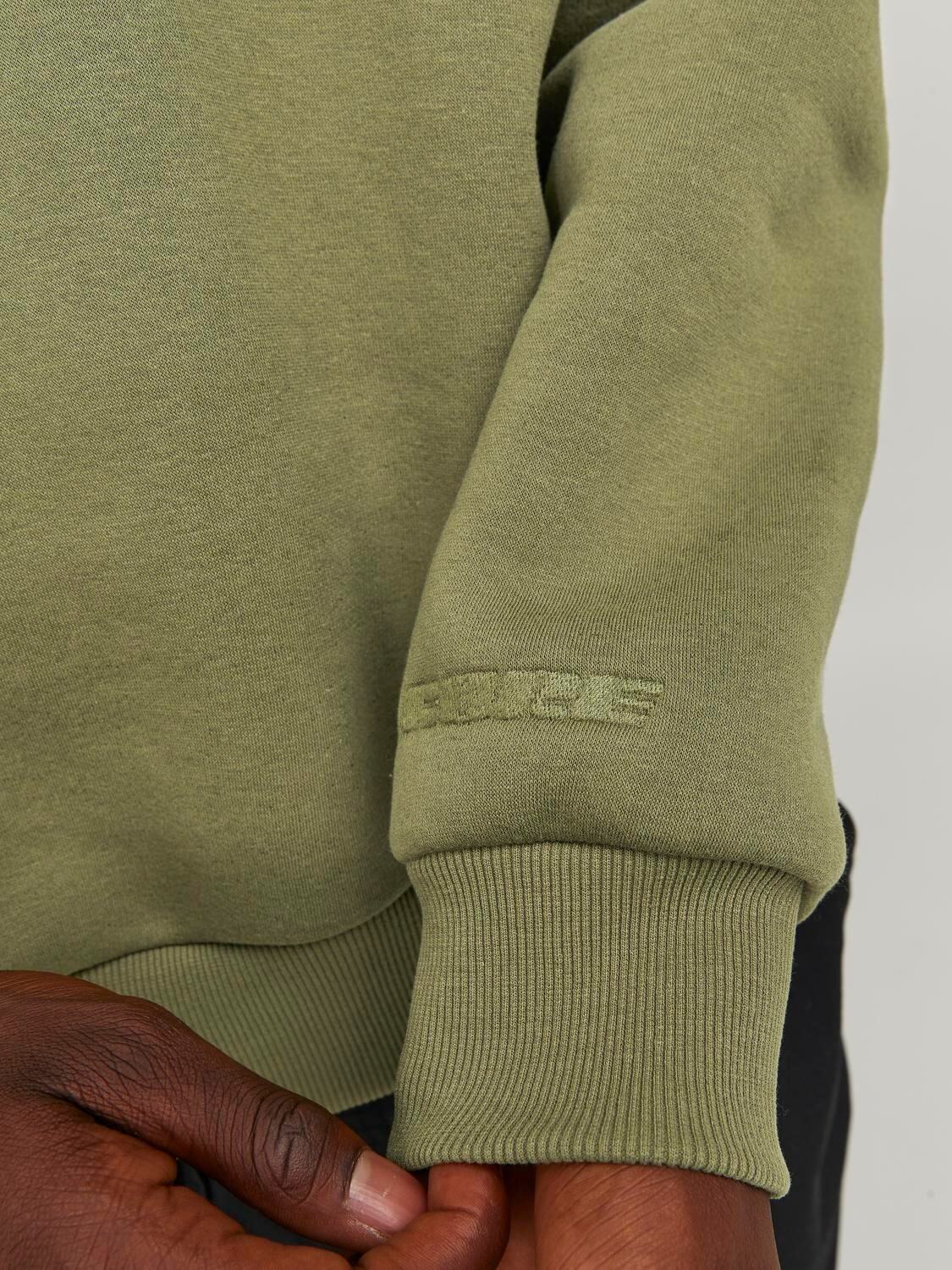 Felpa Loose con cappuccio Jack&Jones verde
