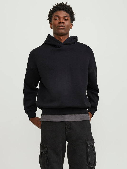 Felpa Loose con cappuccio Jack&Jones nero
