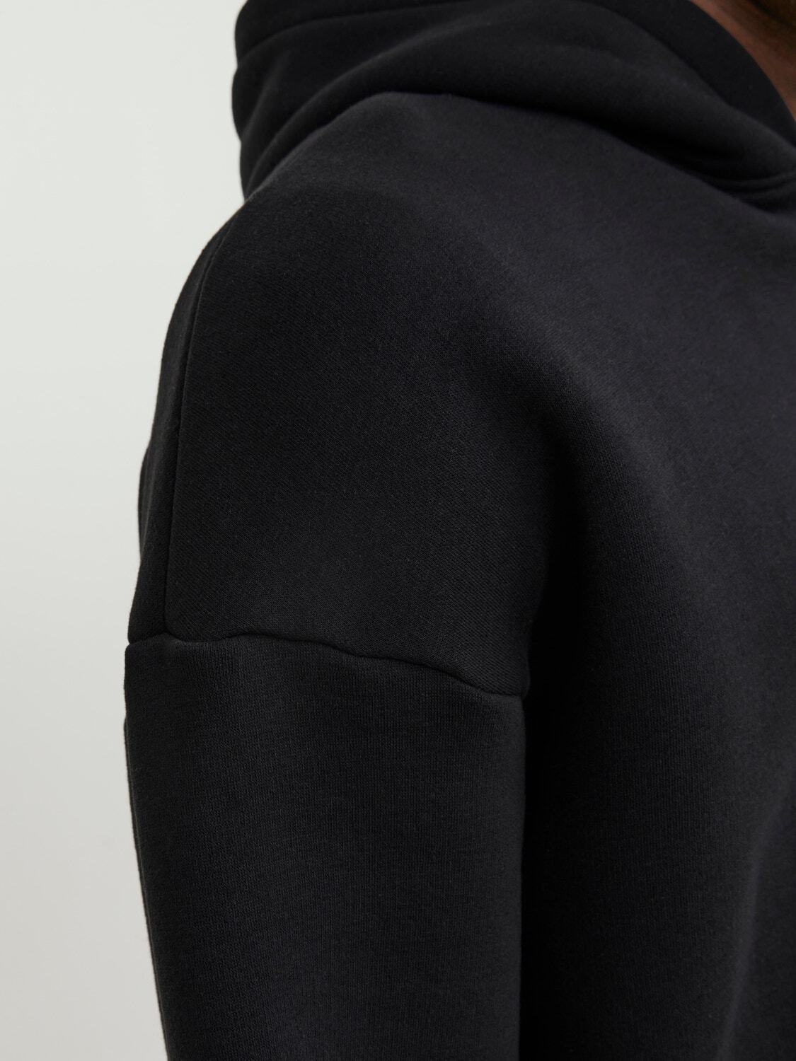 Felpa Loose con cappuccio Jack&Jones nero