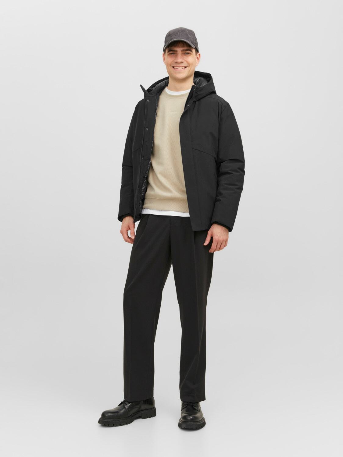 Giacca con cappuccio Jack&Jones nero