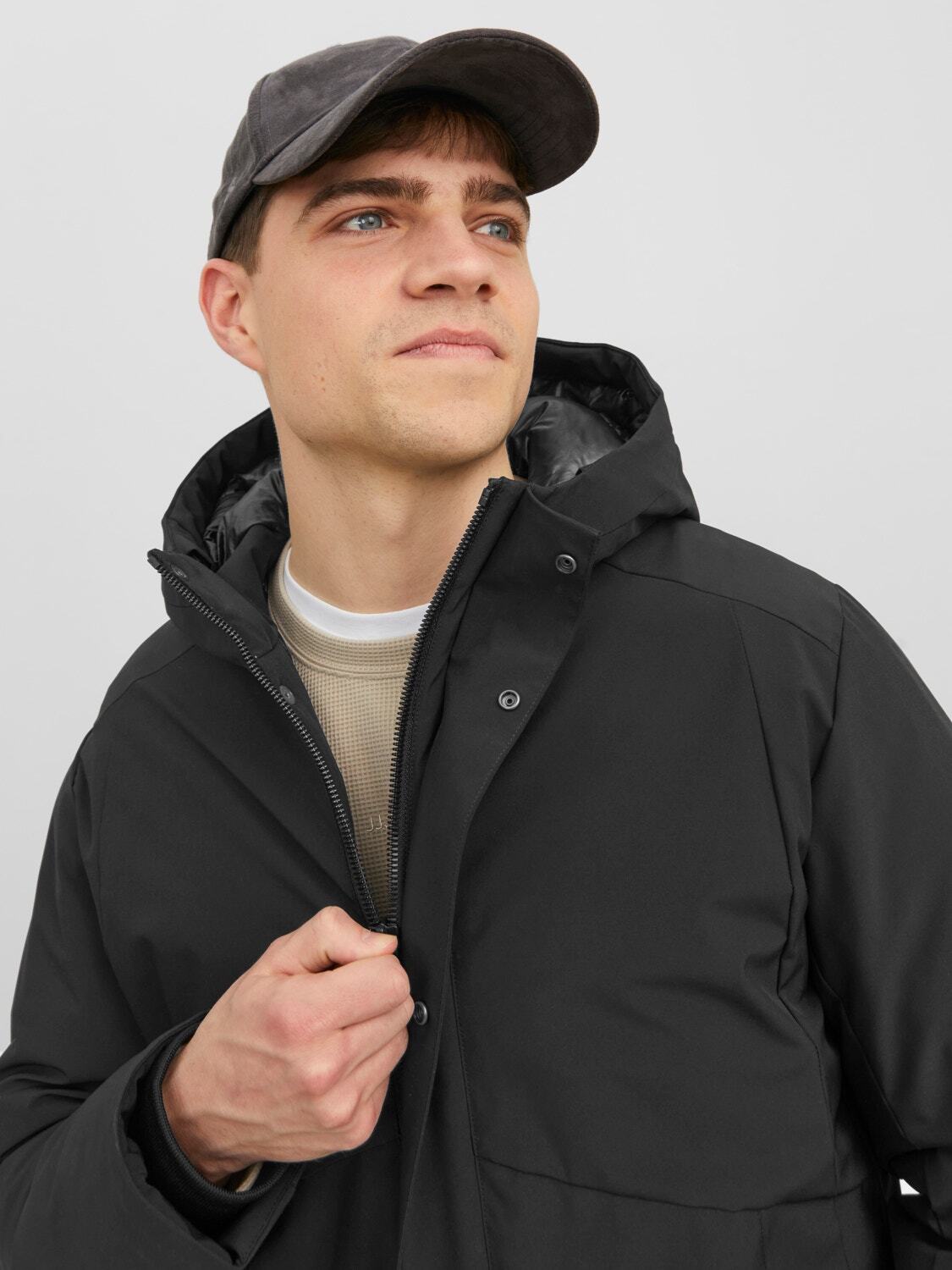 Giacca con cappuccio Jack&Jones nero