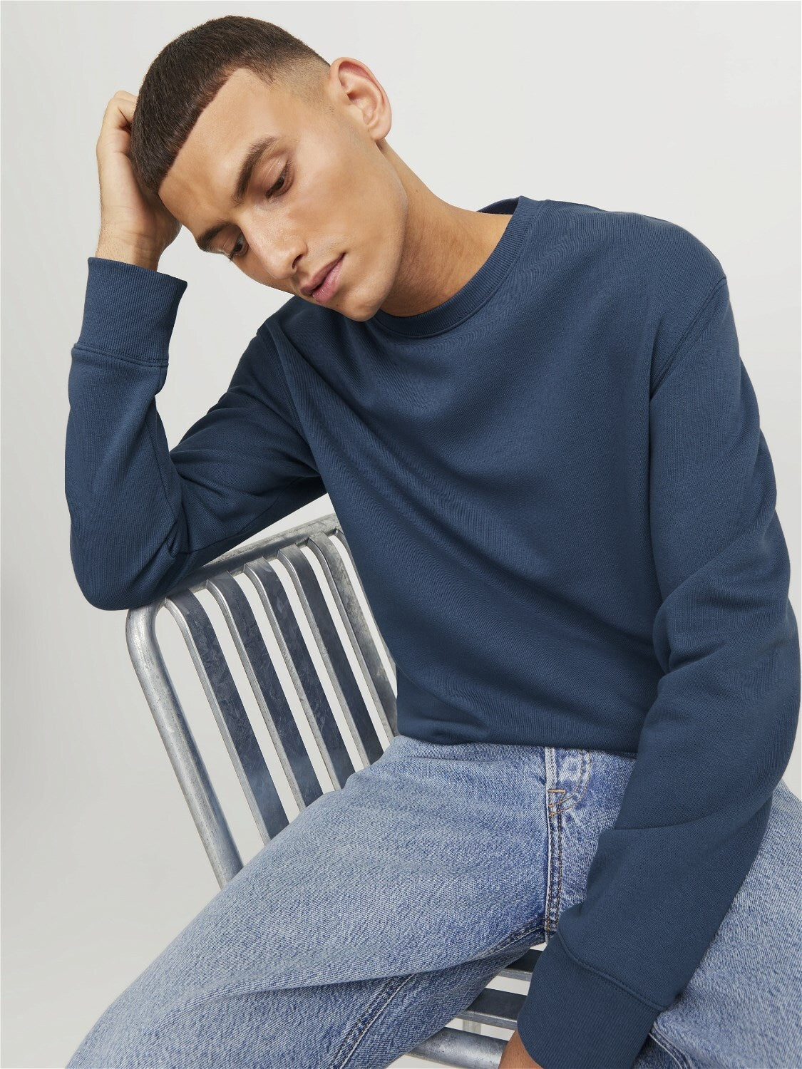 Felpa Baggy felpata Jack&Jones blu