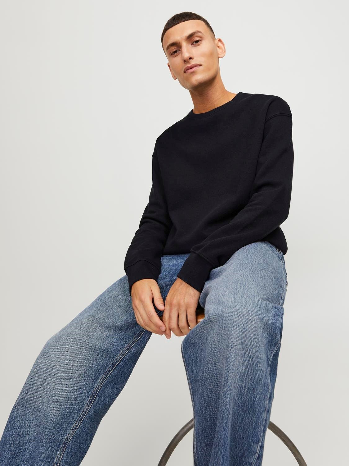 Felpa Baggy felpata Jack&Jones nero