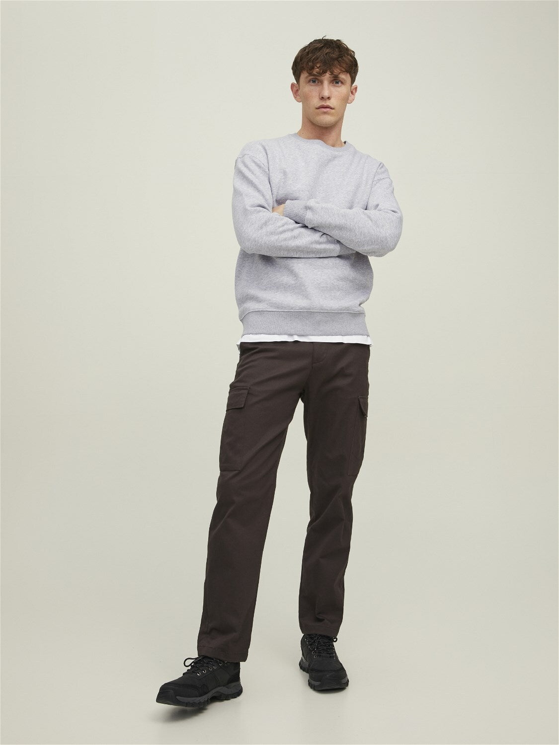 Felpa Baggy felpata Jack&Jones grigio