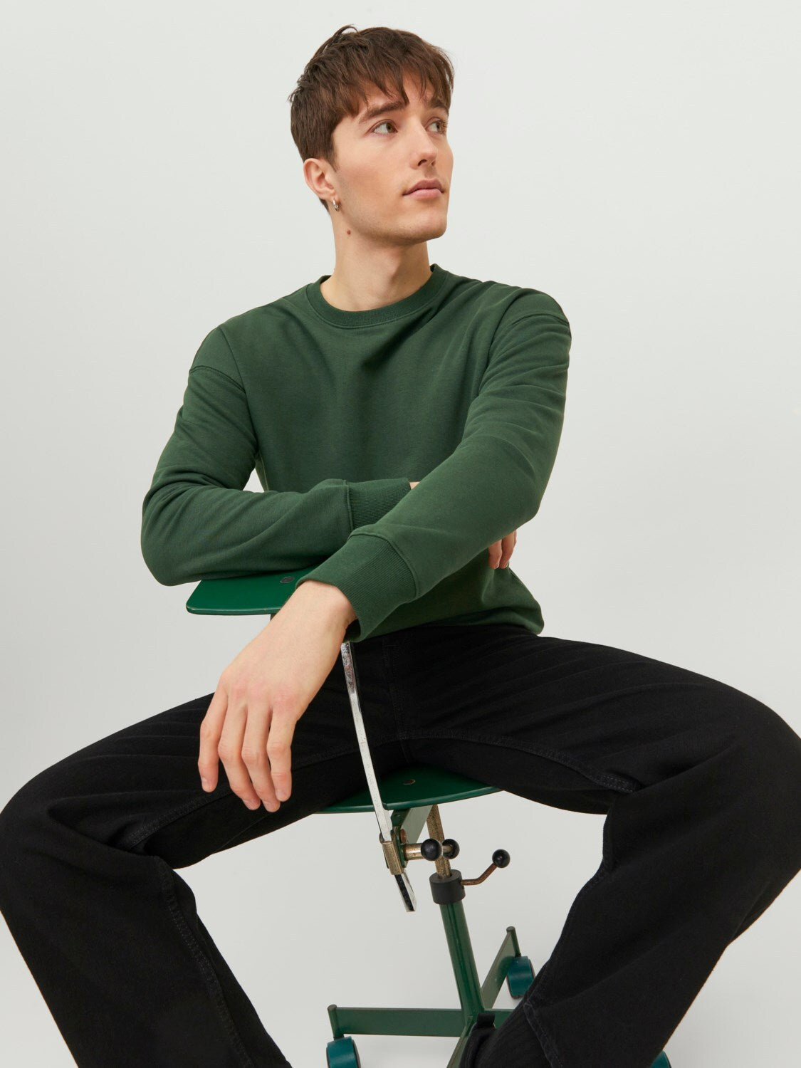 Felpa Baggy felpata Jack&Jones verde
