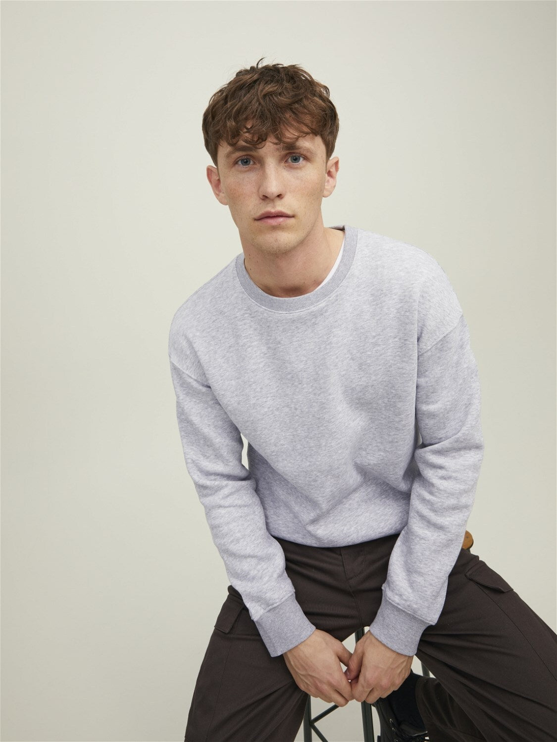 Felpa Baggy felpata Jack&Jones grigio