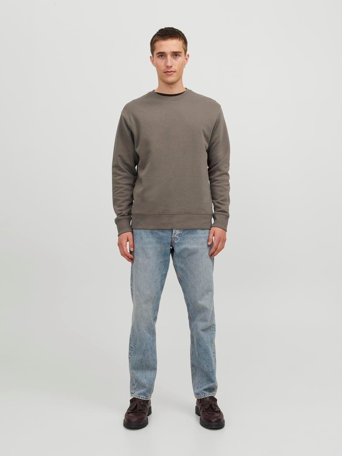 Felpa Baggy felpata Jack&Jones marrone