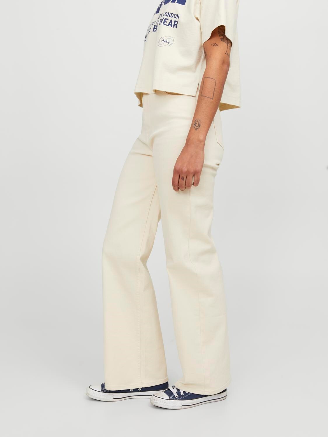 Jeans Loose Wide JJXX bianco