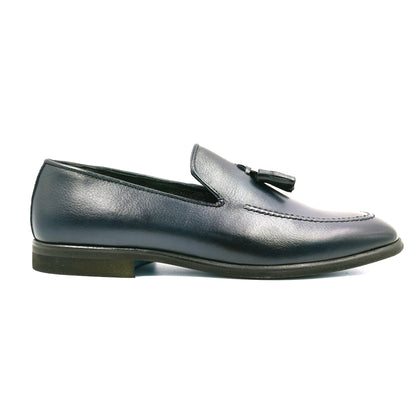 Mocassini blu in pelle ColBaffo®