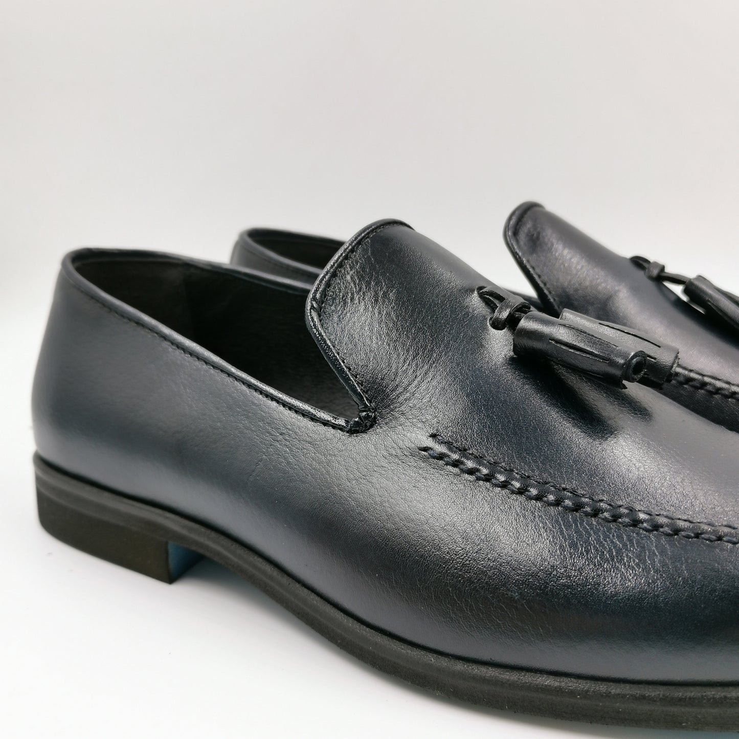Mocassini blu in pelle ColBaffo®