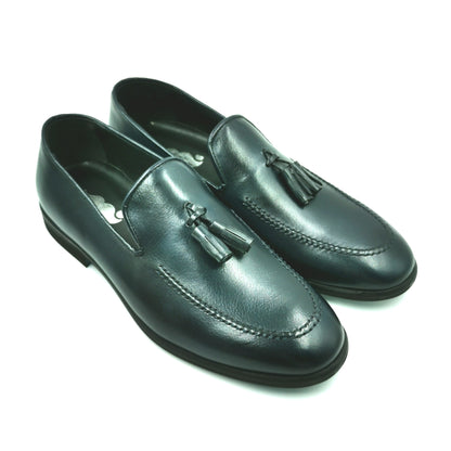 Mocassini blu in pelle ColBaffo®