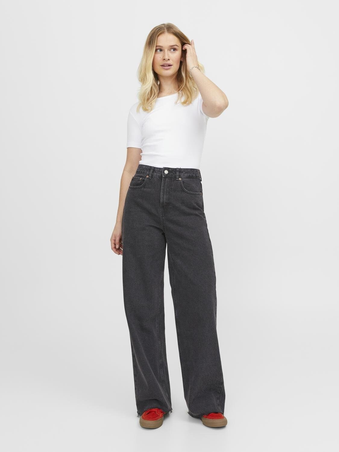 Jeans Wide Palazzo JJXX nero