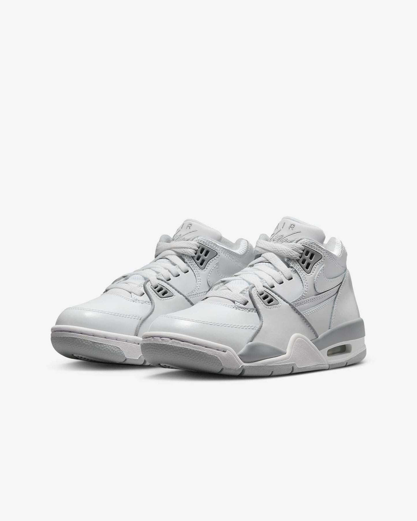 Nike Air Flight 89 bianche Ragazzi jordan 4 Oreo junior White Neutral Grey sneakers bianco Basket art. HF0406 100