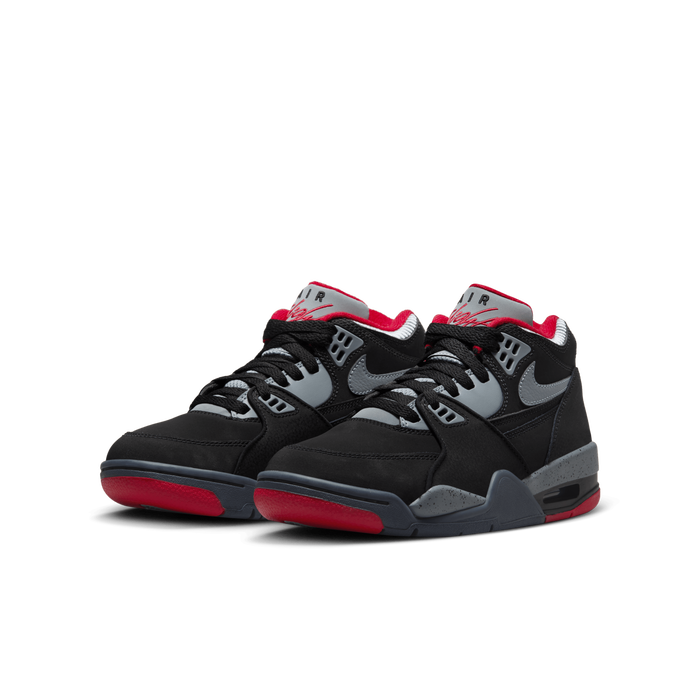 Nike Air Flight 89 jordan 4 junior Nere Ragazzi Bred Black Magnet Grey sneakers Nero Basket art. HF0406 015