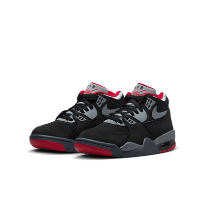 Nike Air Flight 89 jordan 4 junior Nere Ragazzi Bred Black Magnet Grey sneakers Nero Basket art. HF0406 015