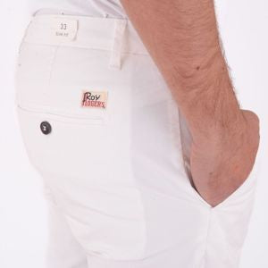 Pantaloni Slim Roy Roger's bianco