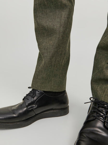 Pantaloni Slim in lino Jack&Jones verde
