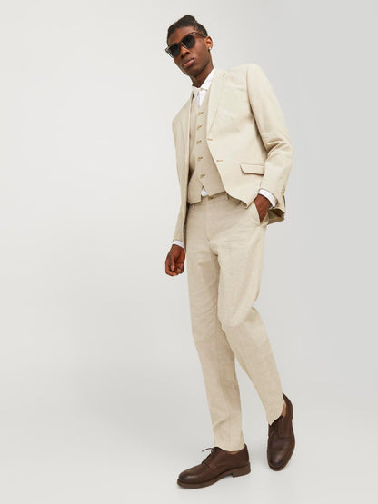 Pantaloni Slim in lino Jack&Jones sabbia